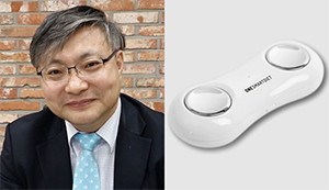 이대호 원소프트다임 대표이사와 원스마트다이어트 제품. <원소프트다임 제공>