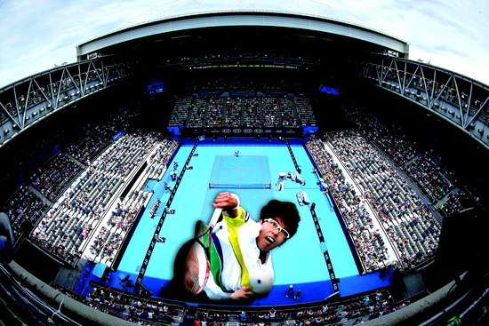 ▲ 호주오픈 테니스 경기가 열리는 ‘하이센스 아레나’는 9500명을 수용할 수 있어 메인 코트로 알려져 있다. 정현(경기장 전경과 합성)은 여기서 19일 남자단식 2회전 경기를 치른다. /연합뉴스