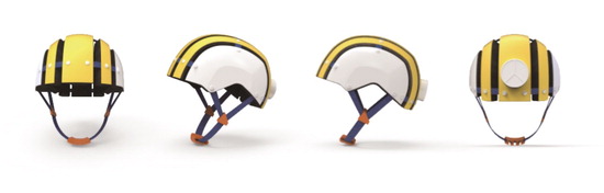 ▲ 티피엘테크놀로지가 개발한 ‘플렉시블 IoT 스포츠 헬멧’은 머리 크기에 맞게 조절이 가능하다.