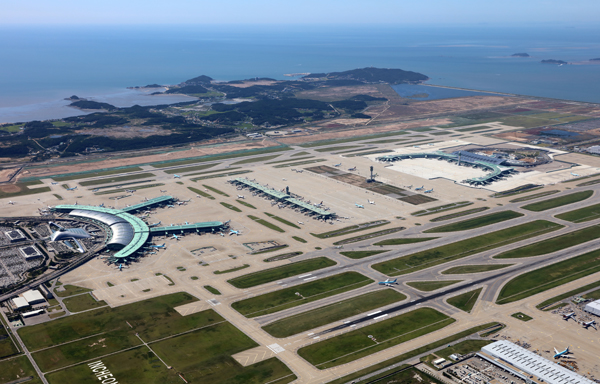 인천국제공항 T1·T2 전경.