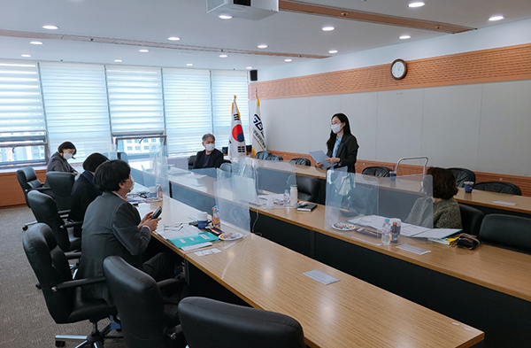2019년 경기도 맞춤형 여성기업 지원 사업 설명회가 열리고 있다.