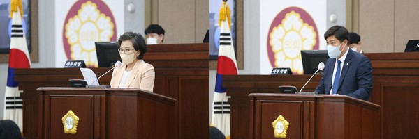 수원특례시의회 김미경(왼쪽), 김동은 의원