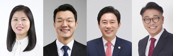 사진 왼쪽부터 박은정·최진호·한갑수·이대구 의원