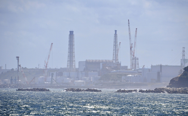 24일 오후 오염수(일본 정부 명칭 '처리수') 해양 방류를 시작한 후쿠시마 제1원자력발전소./연합뉴스