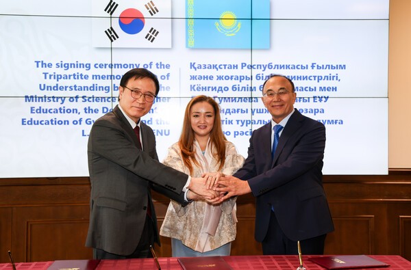 임태희 교육감이 다문화 학생들의 글로벌 역량 강화를 위해 카자흐스탄 유라시아국립대학교와 업무협약을 체결했다.